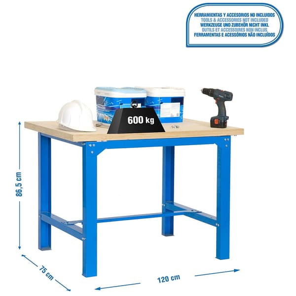 Simonrack bt6 arbejdsbænk 800 kg blå/MDF