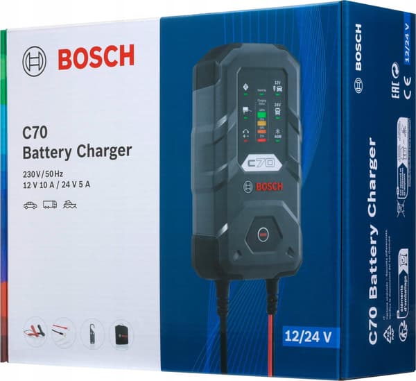 Bosch C70 batterilader 10A IP65 vandtæt
