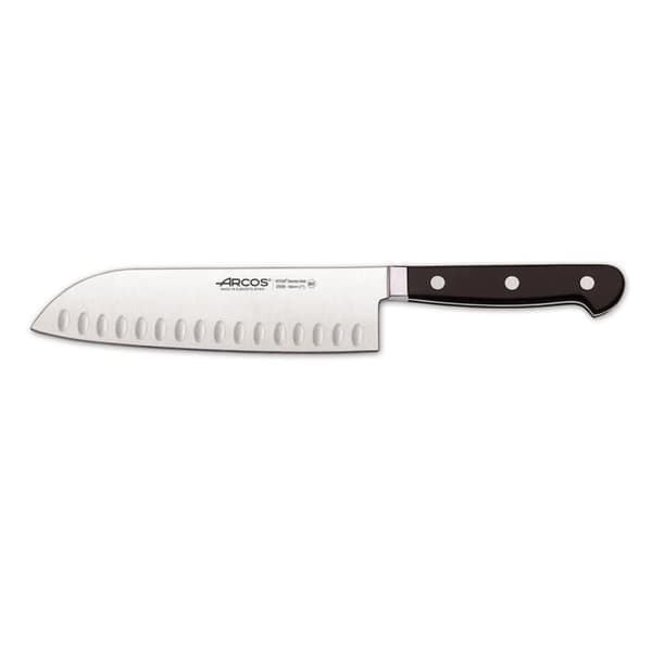 Arcos Santoku køkkenkniv 180 mm i sort rustfrit stål