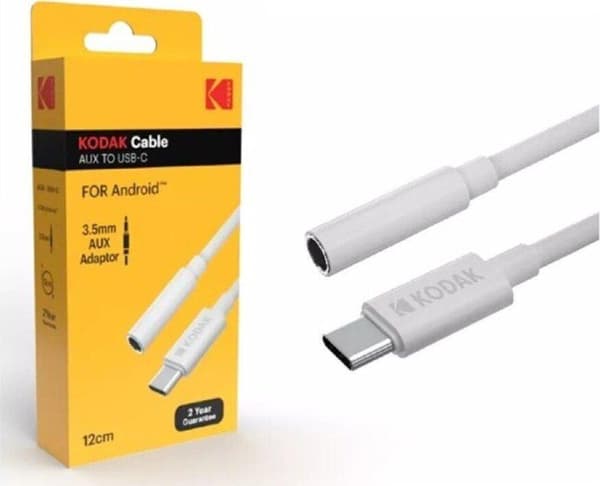 Kodak Câble USB-C vers 3,5 mm 10cm blanc
