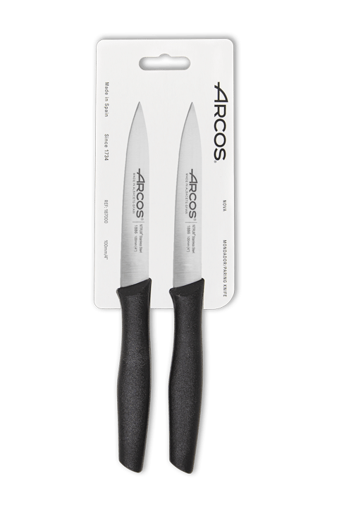 Arcos Nova Series Sort 100mm Skærekniv Sæt 2-pak