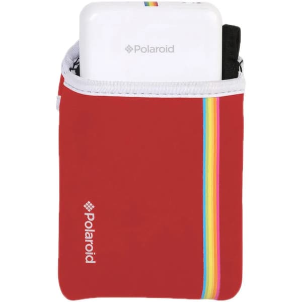 Polaroid zip shoulder camera bag röd