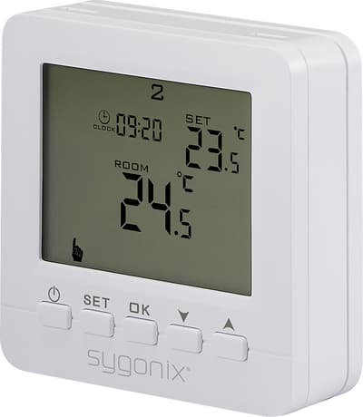 Sygonix sy-6805680 trådlös inomhustermostat med 7-dagars programmering