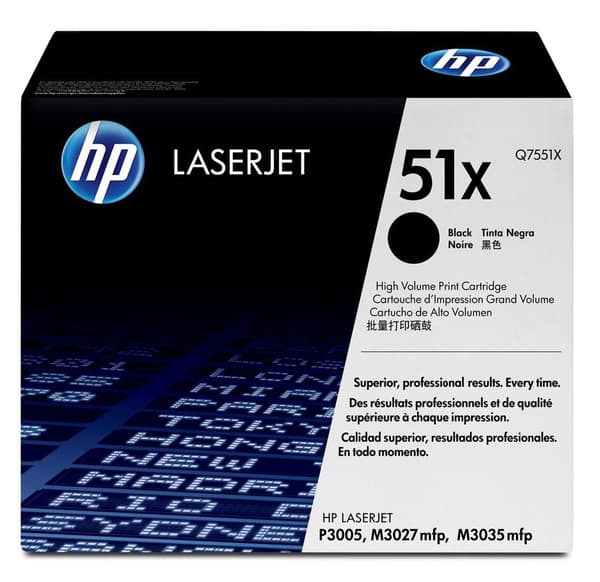 HP Q7551XC toner sort 13000 sider