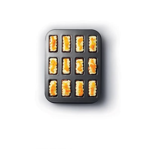 Aster mini leipävuoka harmaa 12 reikää