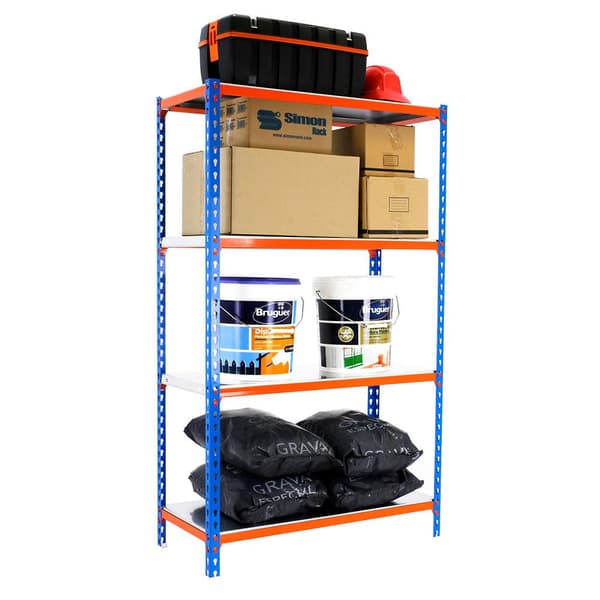 Simonrack mini 4/300 metallhylla blå/orange/galvaniserad