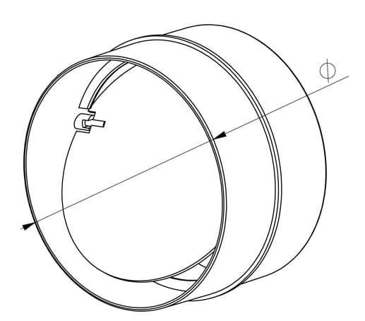 Awenta Ventilationssystem rørforbindelse cirkulær 100mm hvid