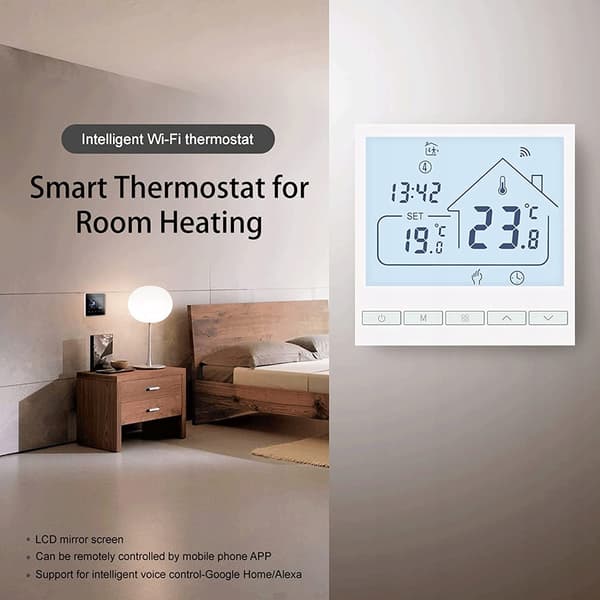 Beok tol47wifi-wpb WiFi Smart Termostat med LCD-display