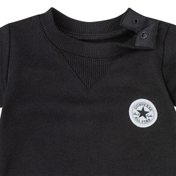 Converse lil chuck jumpsuit sæt sort 6 måneder