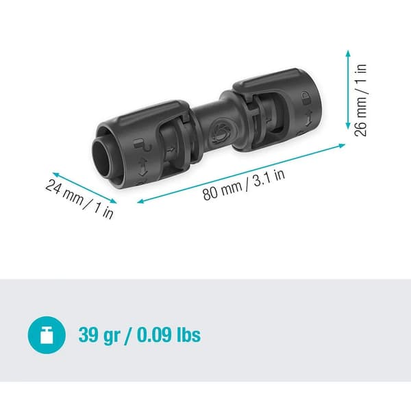 Gardena slangeforbindelse 13mm sort 5-pak