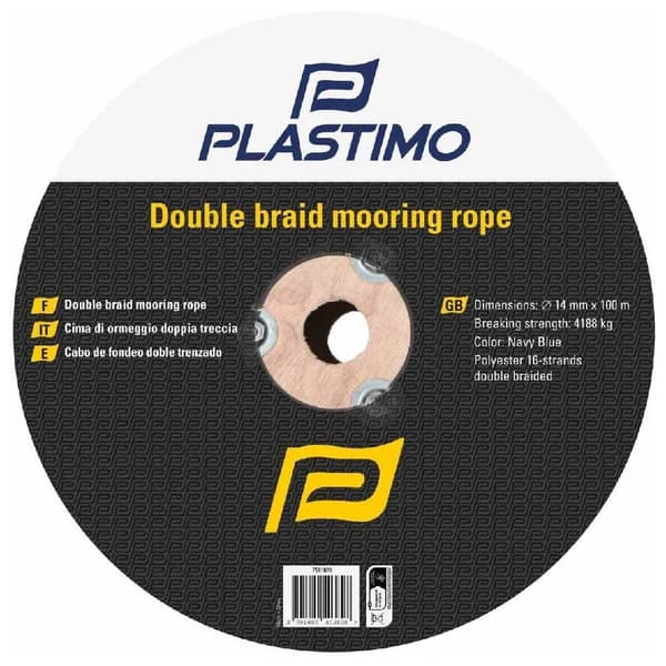 Plastimo braided rope 14mm blå 100m