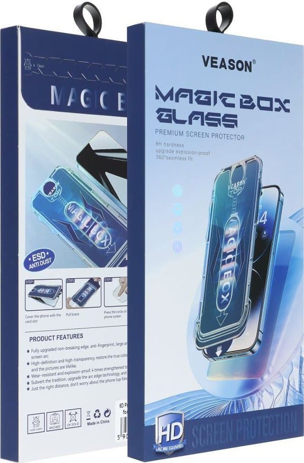Veason 6D Pro svart härdat glas för iPhone 14 Pro