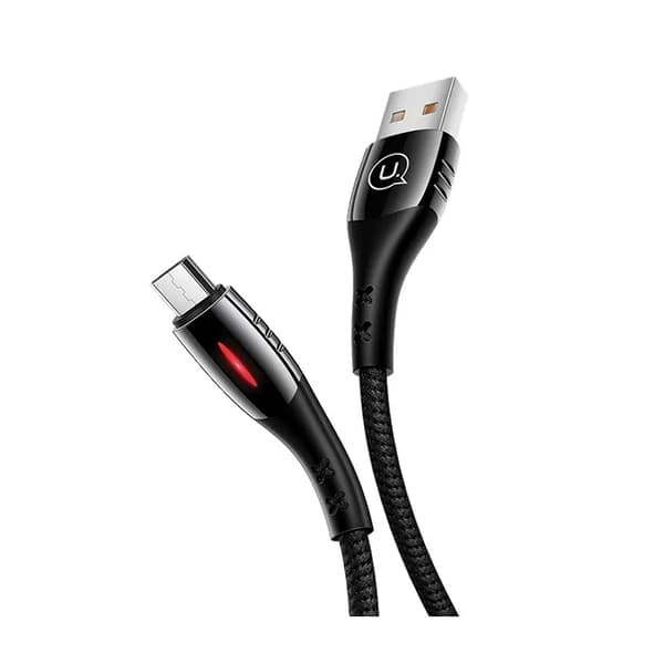 USAMS u-tone svart micro USB-kabel 1,2 m 2A