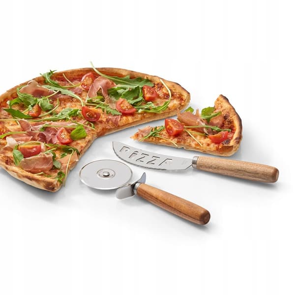 Zeller pizza cutter set Brown/Silver