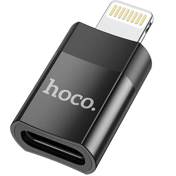 Hoco ua17 USB-C till Lightning adapter svart