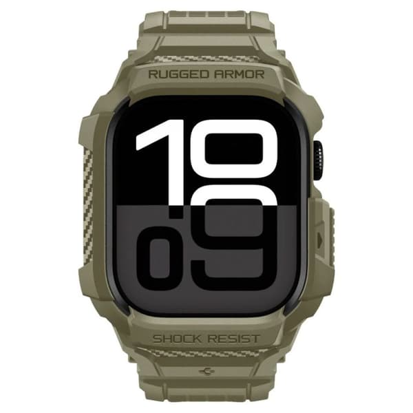 Spigen Rugged Armor Pro älykellon ranneke Apple Watch 46mm vihreä