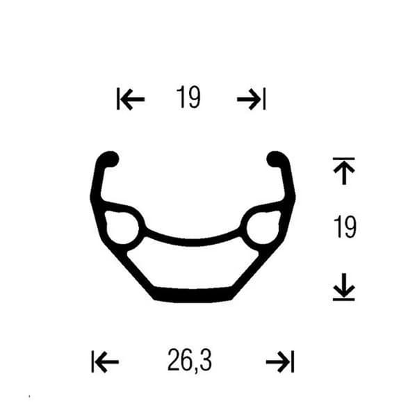 Gurpil Nainer 29" svart bakhjul