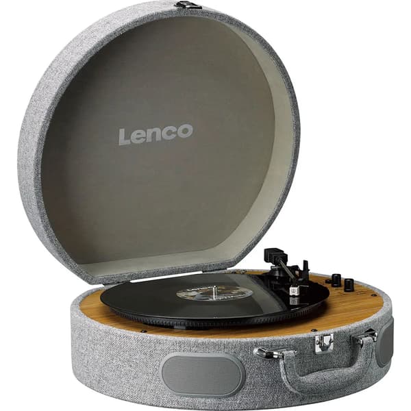 Lenco LS-66GY Bluetooth-levysoitin integroituilla kaiuttimilla harmaa