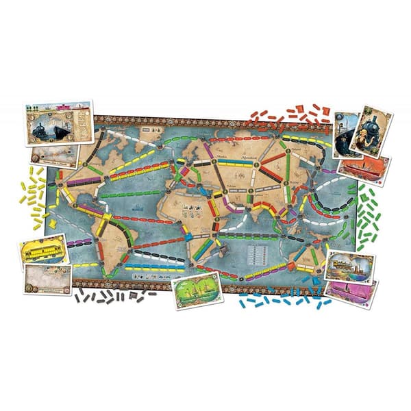 Asmodee Seikkailijat Rautateillä Maailman Ympäri sininen