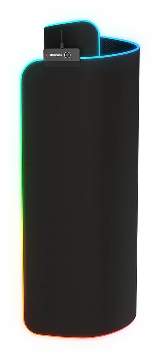 Rampage mp-23 RGB musemåtte sort 252x328mm