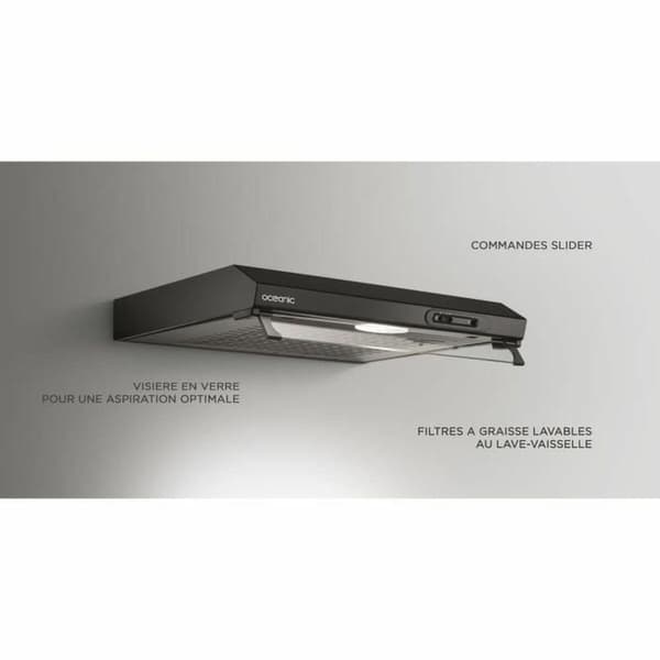 Oceanic oceaht205b sort emhætte 60 cm