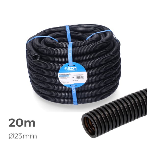 EDM icta elektrisk rør sort 32mm 20m