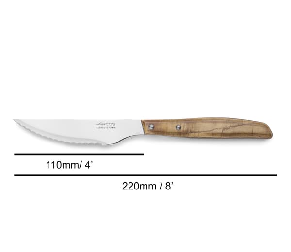 Arcos forest steakkniv i ljus trä