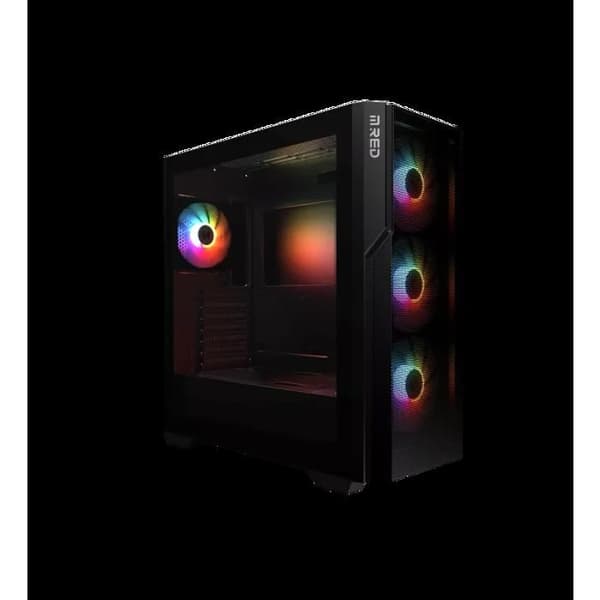 m-red raven ATX PC chassi svart