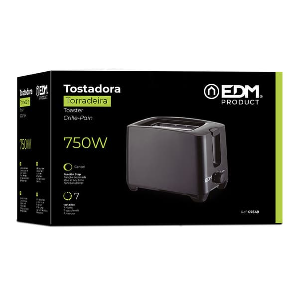 EDM 07649 Leivänpaahdin 750W Musta