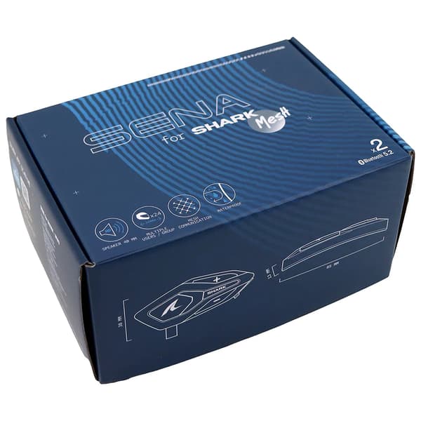 Shark SenaWave Duo Mesh Bluetooth intercom system Gray
