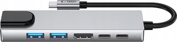 Tech-Protect HB02 HUB 6-i-1 mørkegrå