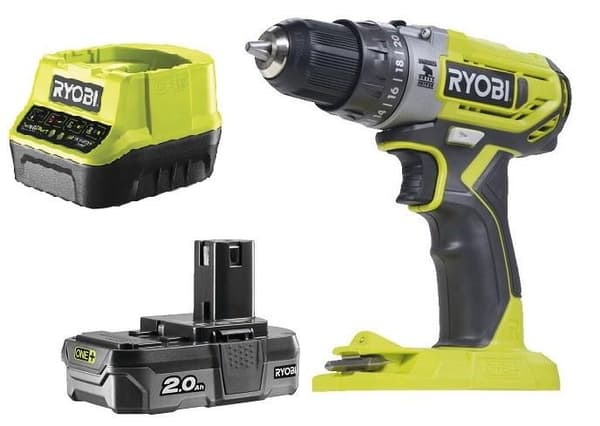Ryobi r18pd2-120b gul 18V 1x2.0Ah