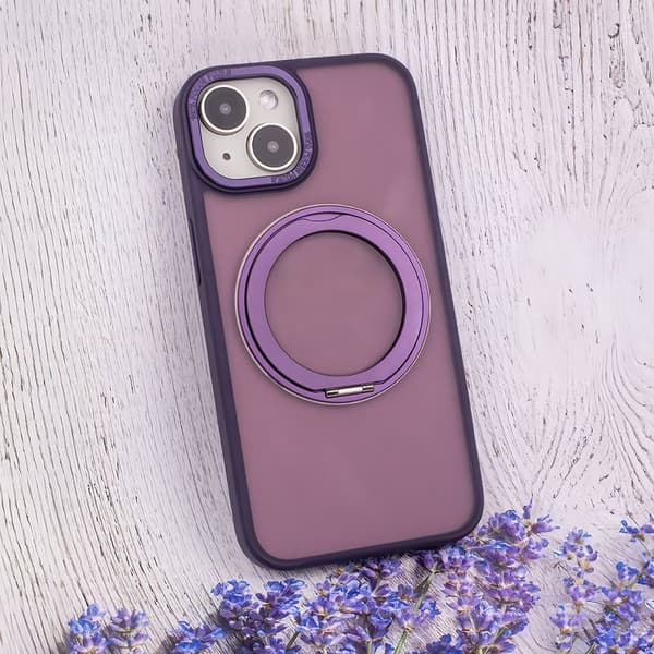 Telforceone Mag Ring Rotating iPhone 12/12 Pro Puhelintasku Lila
