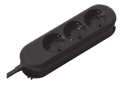 Bachmann SMART multiprise noir avec 3 prises