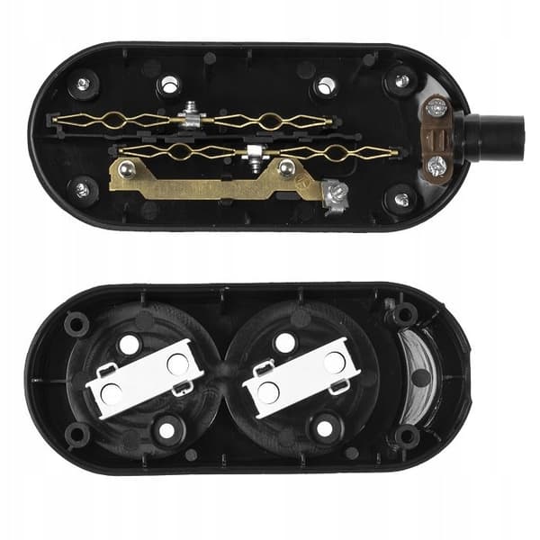 Volteo dobbeltstik 16A 250V sort