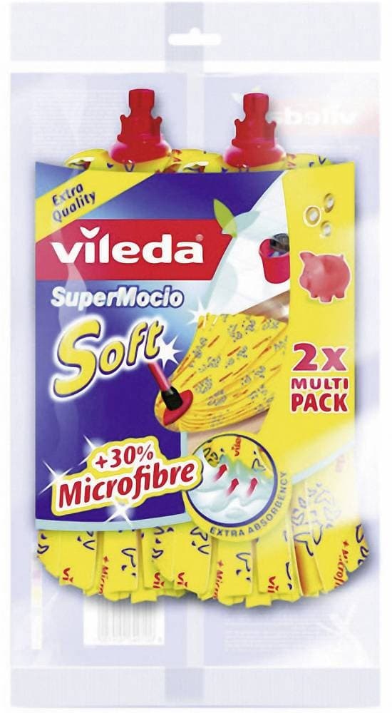 Vileda SuperMocio Soft Mikrofiber Moppar 2-pack Multicolor