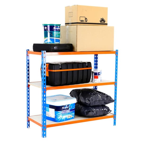 Simonrack Moderne hylde blå/orange, 450 kg