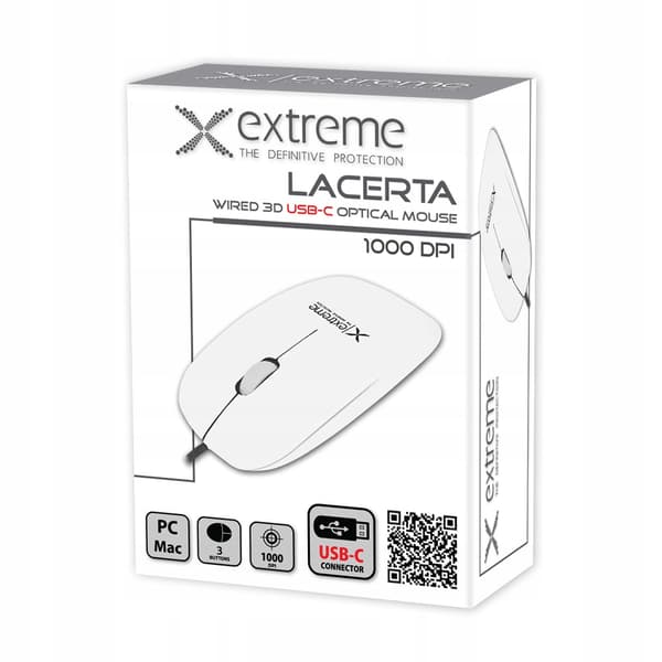 Esperanza lacerta sort optisk USB-C mus