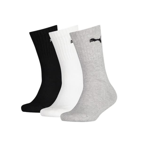 PUMA crew socks 3 pack svart/vit/grå 35-38