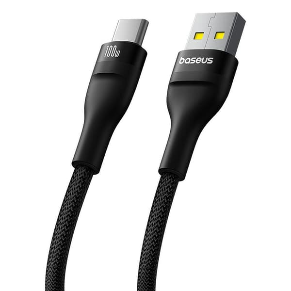 Baseus Flash 2 USB A til USB C hurtigladekabel 100W 1m sort