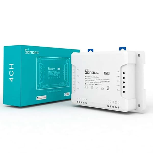 Sonoff 4CHR3 smart switch 4 kanaler Wi-Fi hvid