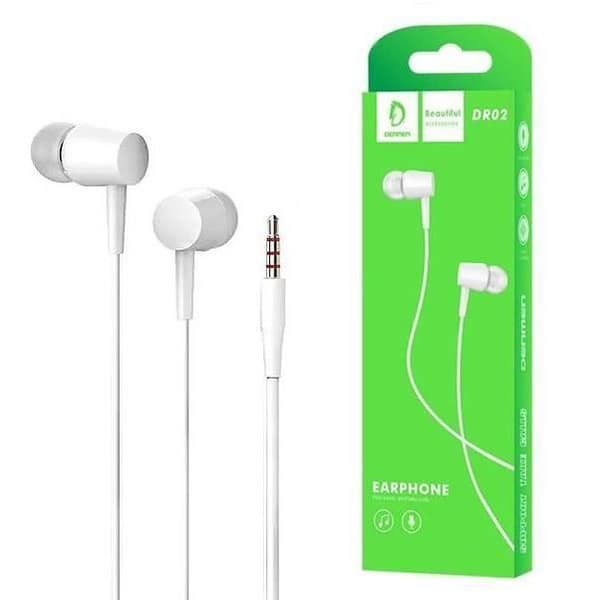 Denman dr02 in-ear hörlurar vit