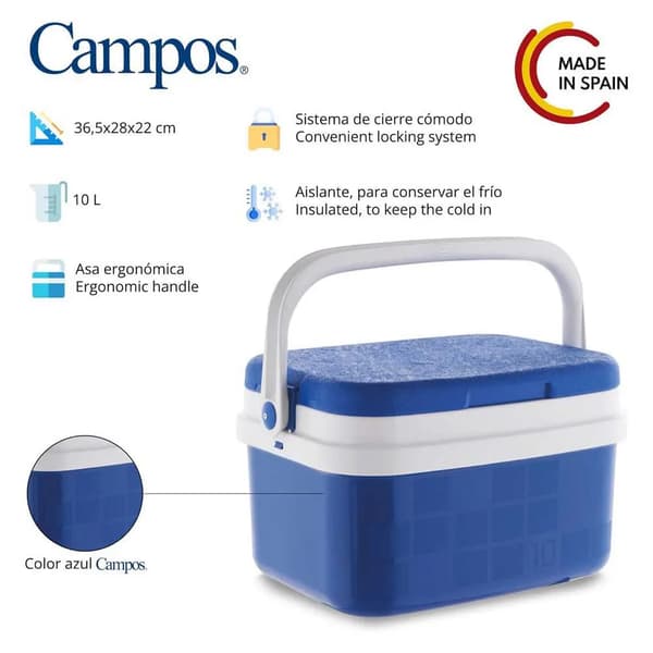 campos 10l blå køletaske