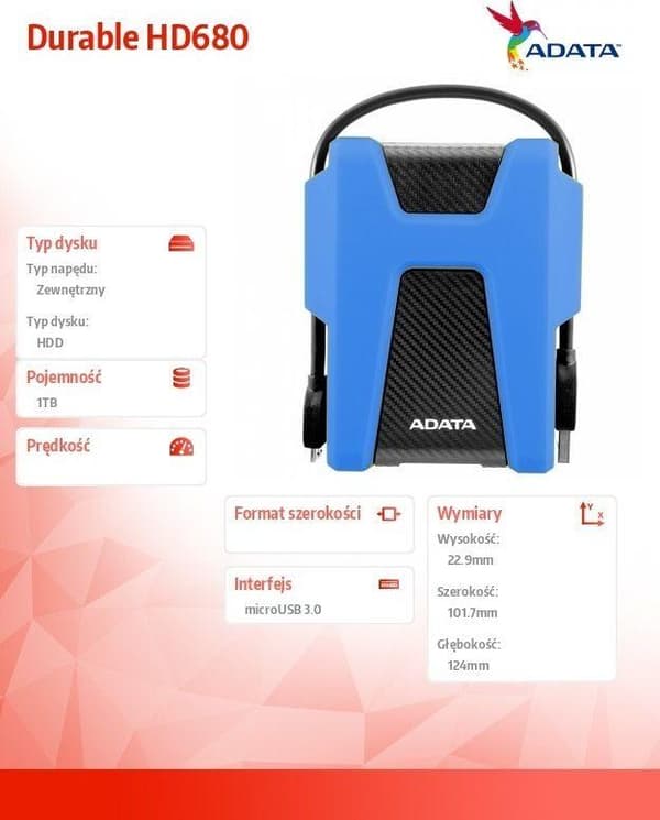 ADATA HD680 ulkoinen kovalevy 2 To musta