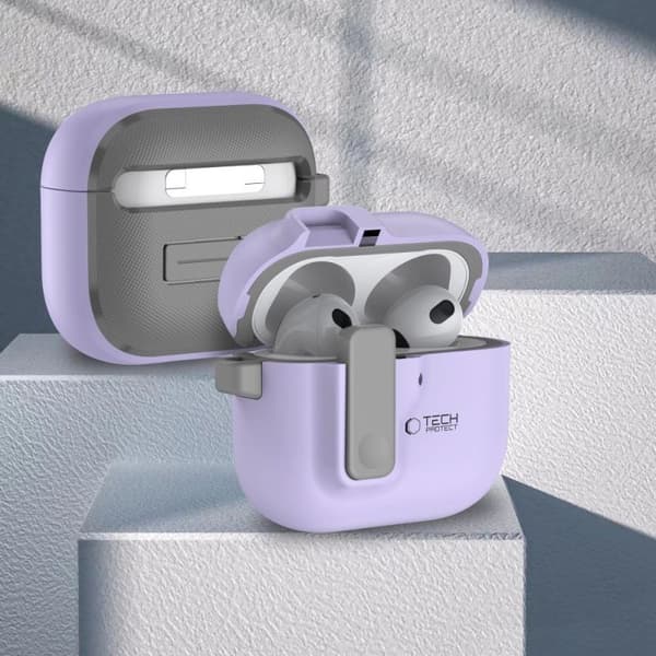 Tech-Protect Slim Hook Etui til AirPods 4 Lilla