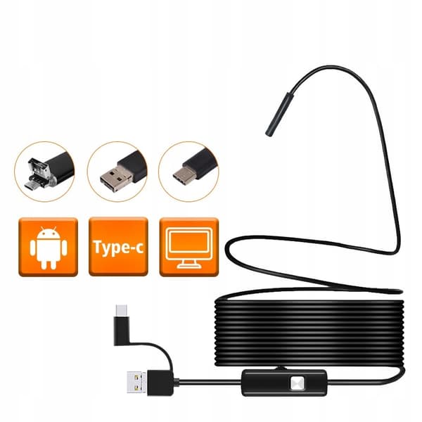 retoo endoskooppikamera 3.9mm 5m USB-C LED