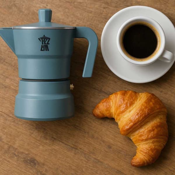 Pezzetti Solidexpress kaffemaskine aluminium 6 kopper grøn