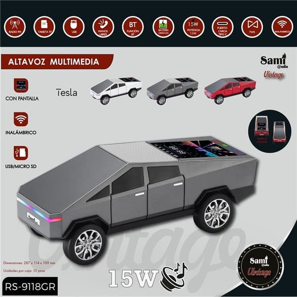 Sami Tesla multimedia kaiutin 15W harmaa