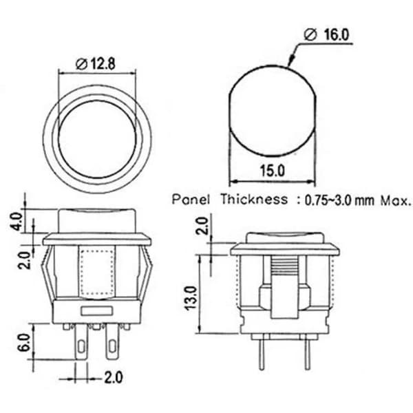 Euroconnex 3618v Illuminated Pushbutton Grön