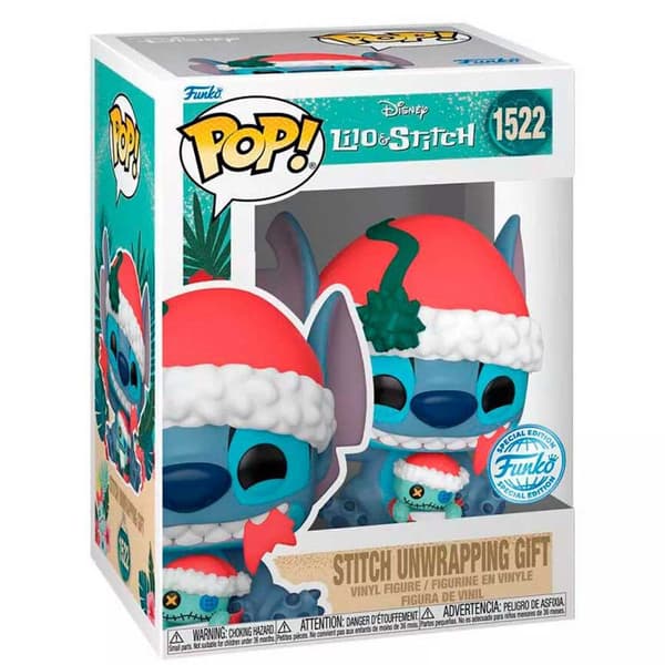 Funko figurine stitch unwrapping gift 1522